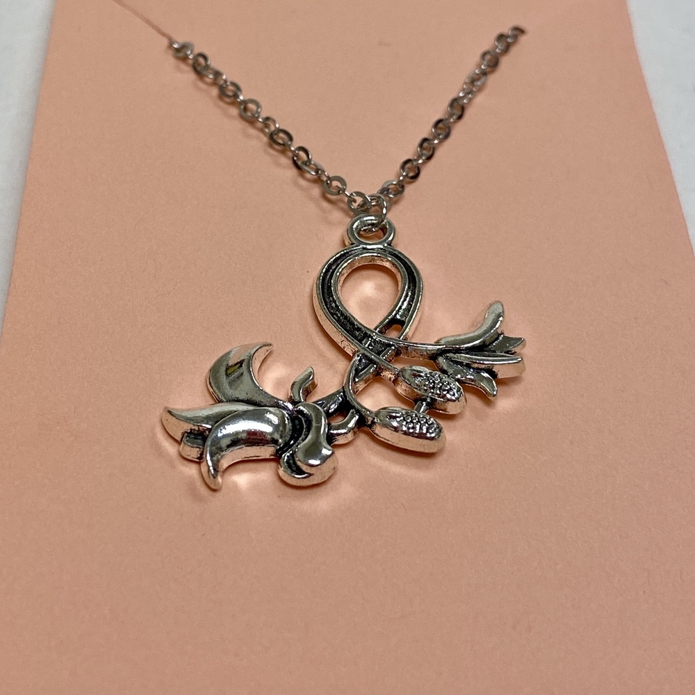 🦚 10 for $10 🦚 Canna Lily Charm Necklace - Picture 2 of 3